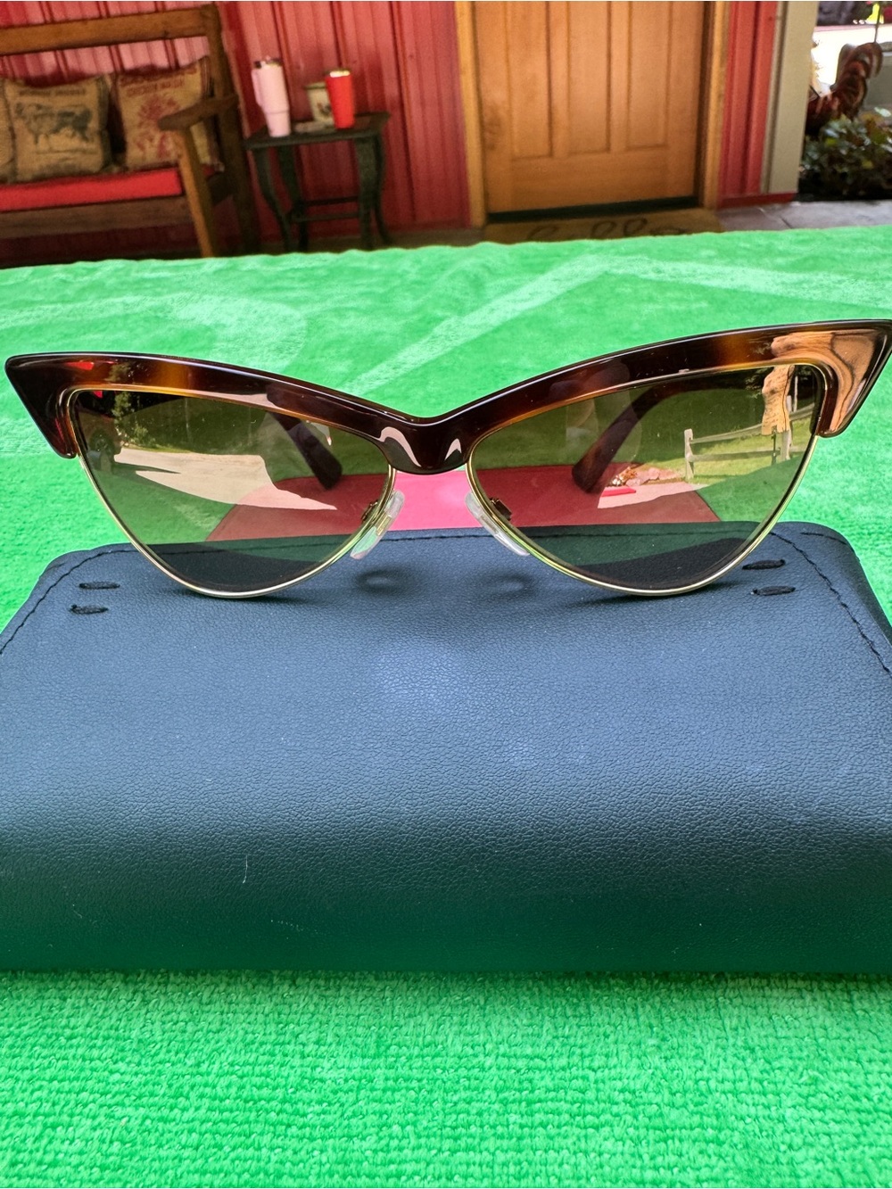 Valentino Tortoiseshell Cat Eye Sunglasses with Brown Gradient Lenses